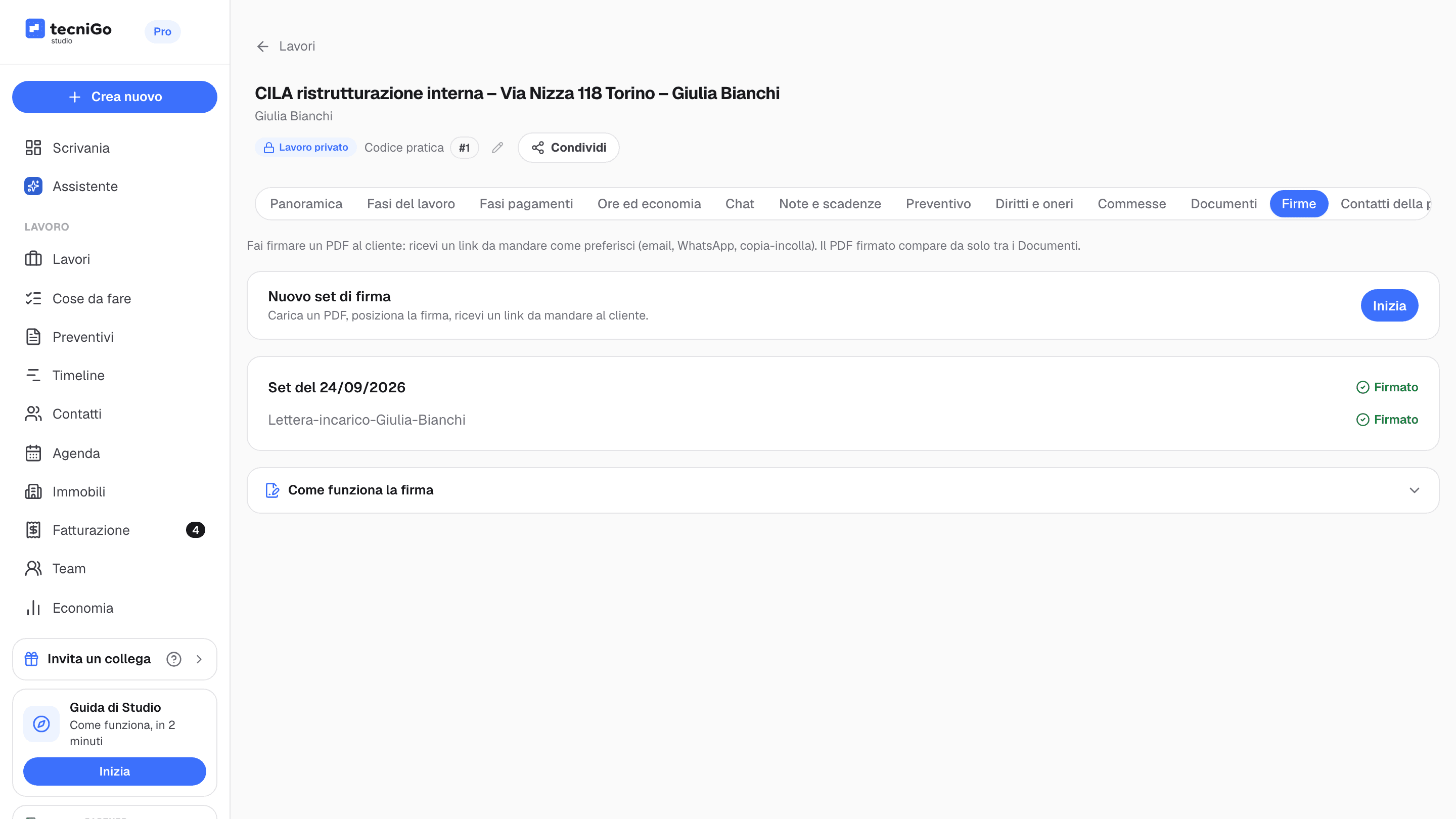 Firma online dei documenti: come far firmare un PDF al cliente con tecniGo Studio